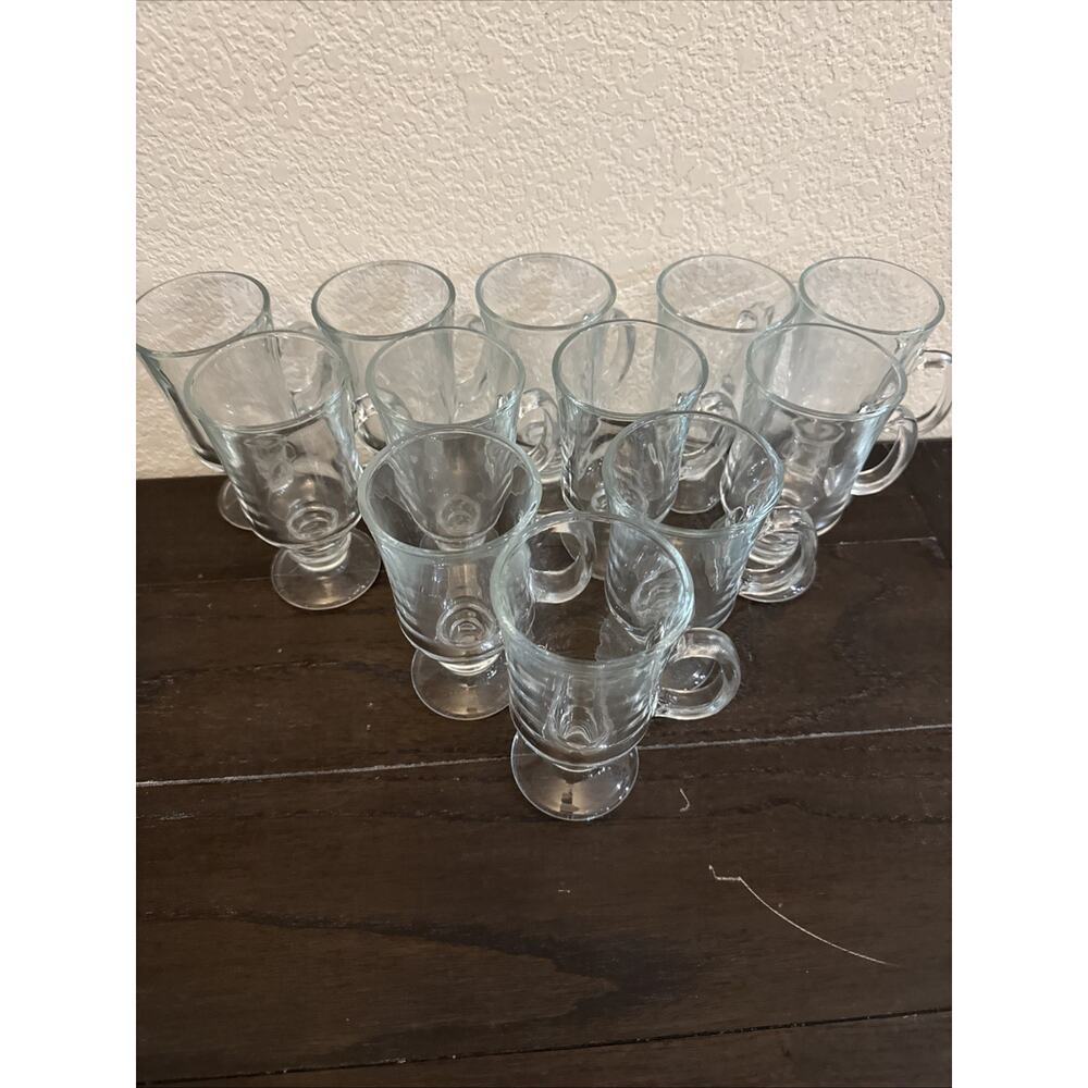 Libbey Irish Coffee Mugs Pedestal Footed5 3/4”. Set Of 12 - Picture 3 of 8